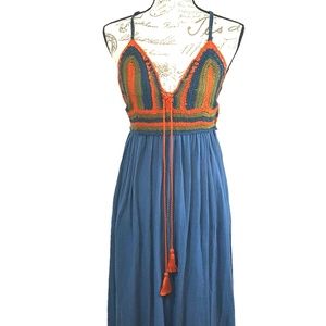 Zara | Dresses | Zara Knit Crochet Maxi Dress | Poshmark